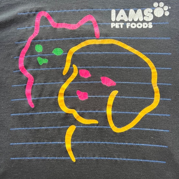 Vintage IAMS Pet Foods Cat Dog T Shirt L - Picture 5 of 7